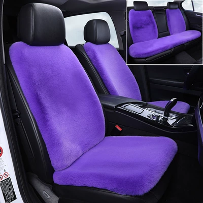 Car Seat Cover | Wool pad - purple-full-car-set-seven-piece-set