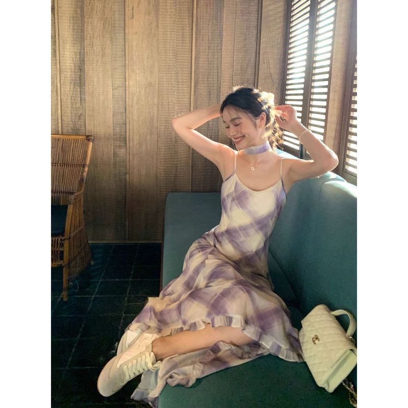 品質！甘い不規則な菱形サスペンダードレス薄い日焼け止めニットブラウス夏の新しいスタイルの女性|undefined