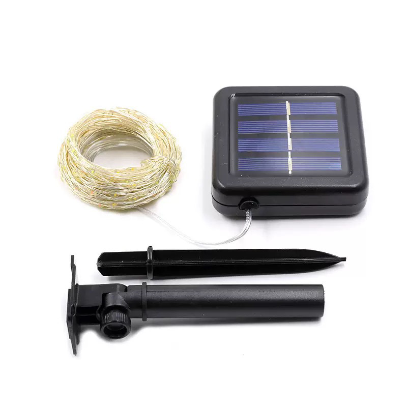 Lámpara solar de cobre de Navidad al aire libre impermeable LED string decoración de luces navideñas luces de paisaje decoración al aire libre image 6
