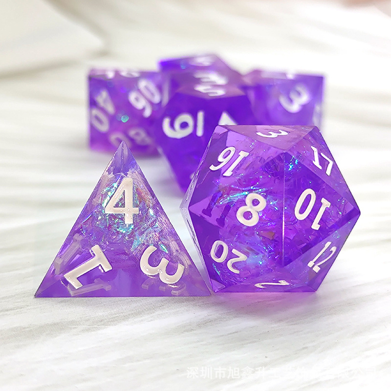 Resina de ángulo agudo DADOS COC corriendo grupo Cthulu DND Dragon y Dungeon juego de mesa TRPG poliédrico DADOS