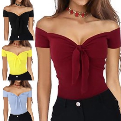 Women's Clothing 2024 Spring Cross-Border Wish European and American Ebay Amazon New European and American Style V-Neck Beach Party Slim-Fit T-Shirt Women's Clothing 2024 Spring Cross-Border Wish European and American Ebay Amazon New European and American Style V-Neck Beach Party Slim-Fit T-Shirt