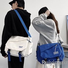 新款包包男潮ins斜挎包时尚工装风情侣单肩包日系户外休闲邮差包