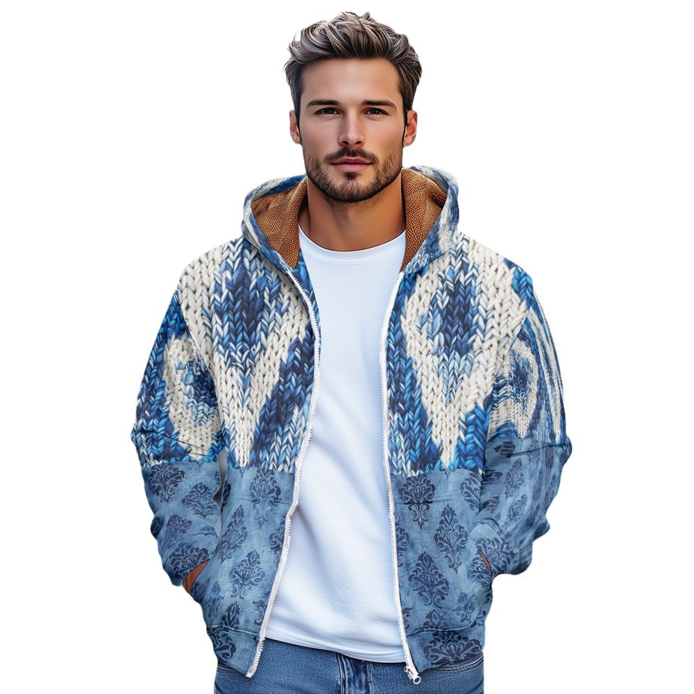 2024 otoño nuevo estilo chaqueta de manga larga a juego de colores para hombres vitalidad juvenil estilo universitario suéter con cremallera MF12