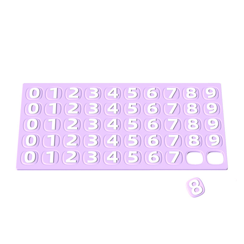 New Temporary Parking Number Plate Creative Car Phone Number Sign Female Car Interior Decoration Car Ornament Hidden