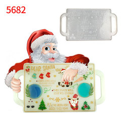 クリスマスモールド DIY クリスマストレイクリスタル接着剤モールドミラー樹脂サンタ収納トレイシリコーン