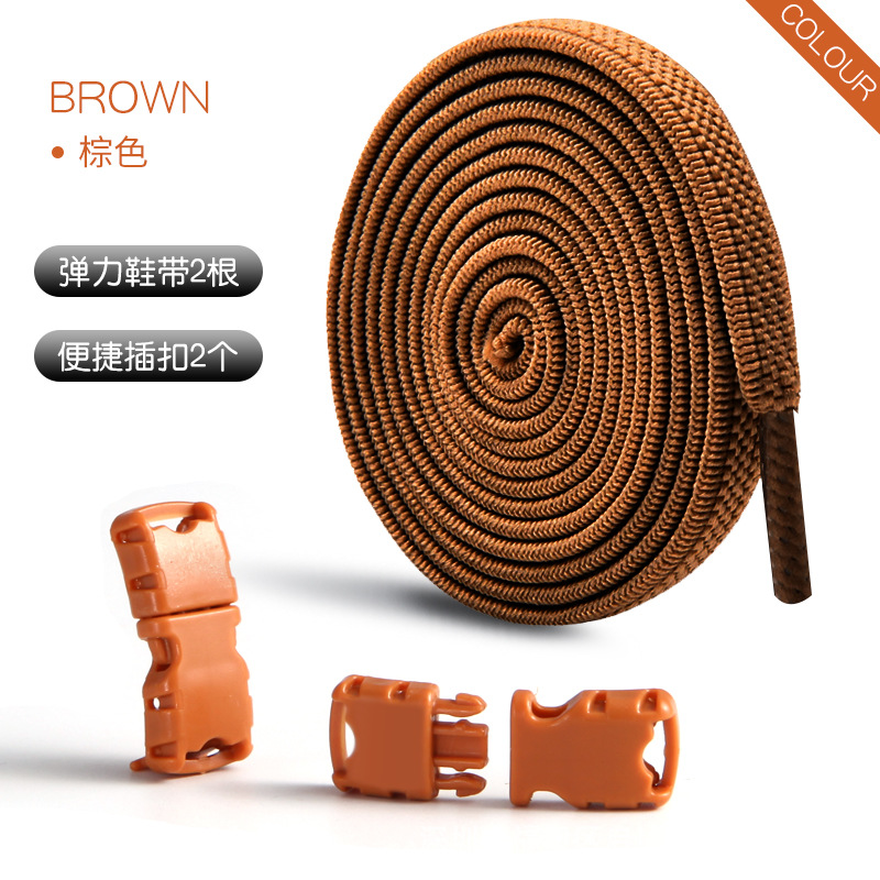 Fábrica al por mayor nuevos accesorios de hebilla de cordones perezosos color blanco y negro sin cordones elásticos sin corte