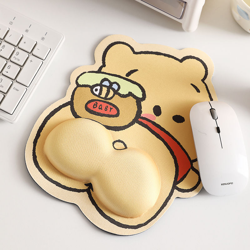 노란 곰 마우스 패드
