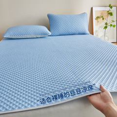 夏の氷糸凉席豆席三点セットベッドタイプ折り畳み寮一人水洗い家庭用エアコン席クロスボーダー