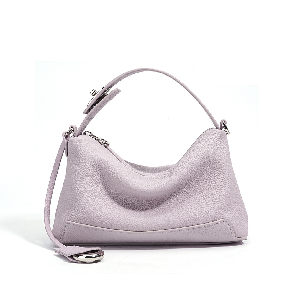 French Casual Cowhide Pillow Bag Luxury Handbag Versatile Commuter Shoulder Bag Genuine Leather Women's Crossbody Bag - Thumbnail 7