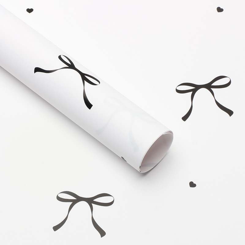Papel de regalo con nudo de flor, lazo de corazón, materiales para envolver ramos, regalo DIY, suministros para floristería
