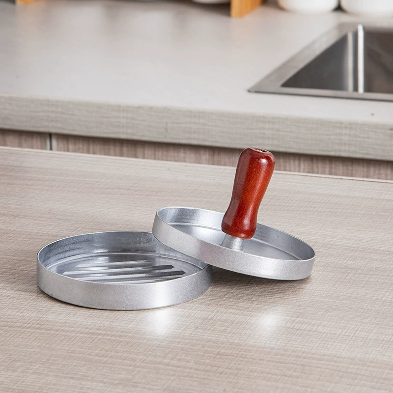Hamburger Press, Aluminum Alloy, 9 cm & 12 cm Options, Non‑Stick & Handle Variants
