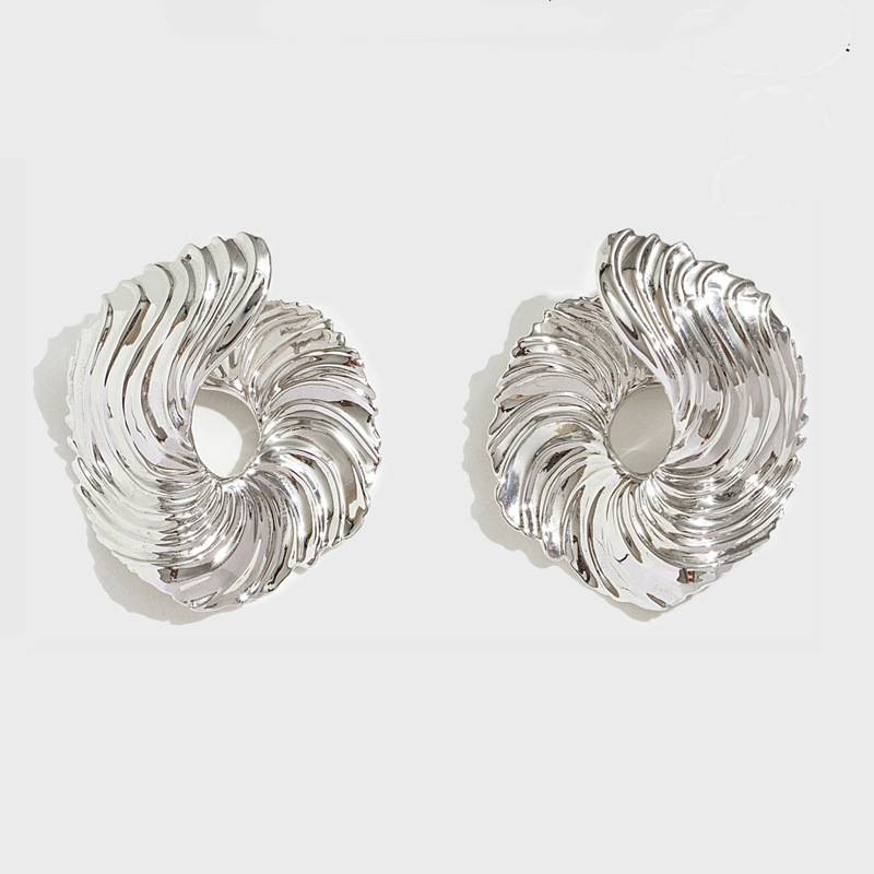 明星同款歐美時尚誇張不規則抽象銅鍍銀冷淡風小眾個性大耳釘批發