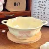 Рельефный бант, суповая миска с цветочным узором