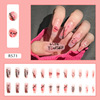 Translucent nail stickers, fake nails for manicure, 24 pieces, ready-made product, wholesale, Chanel style