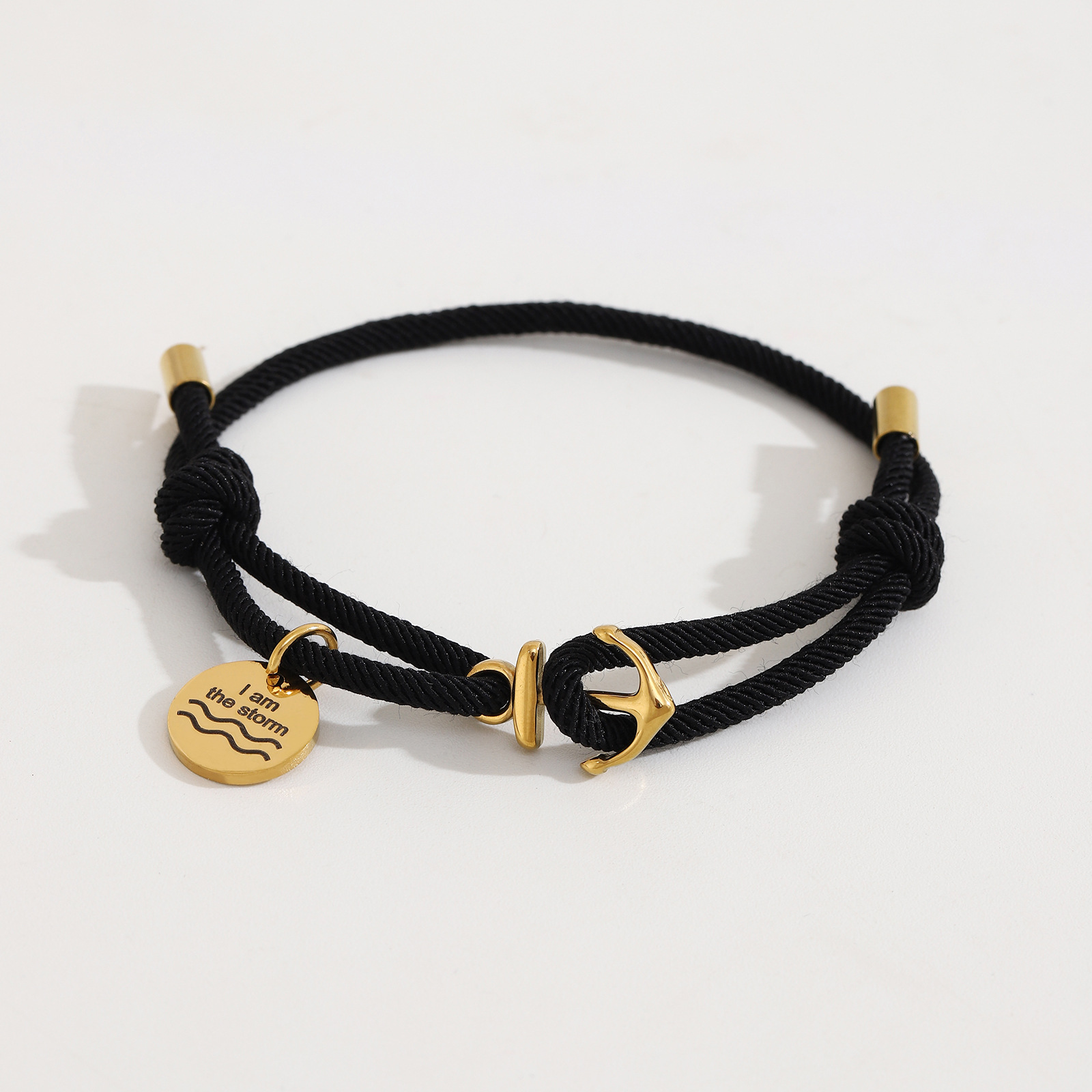Black golden bracelet, accessories