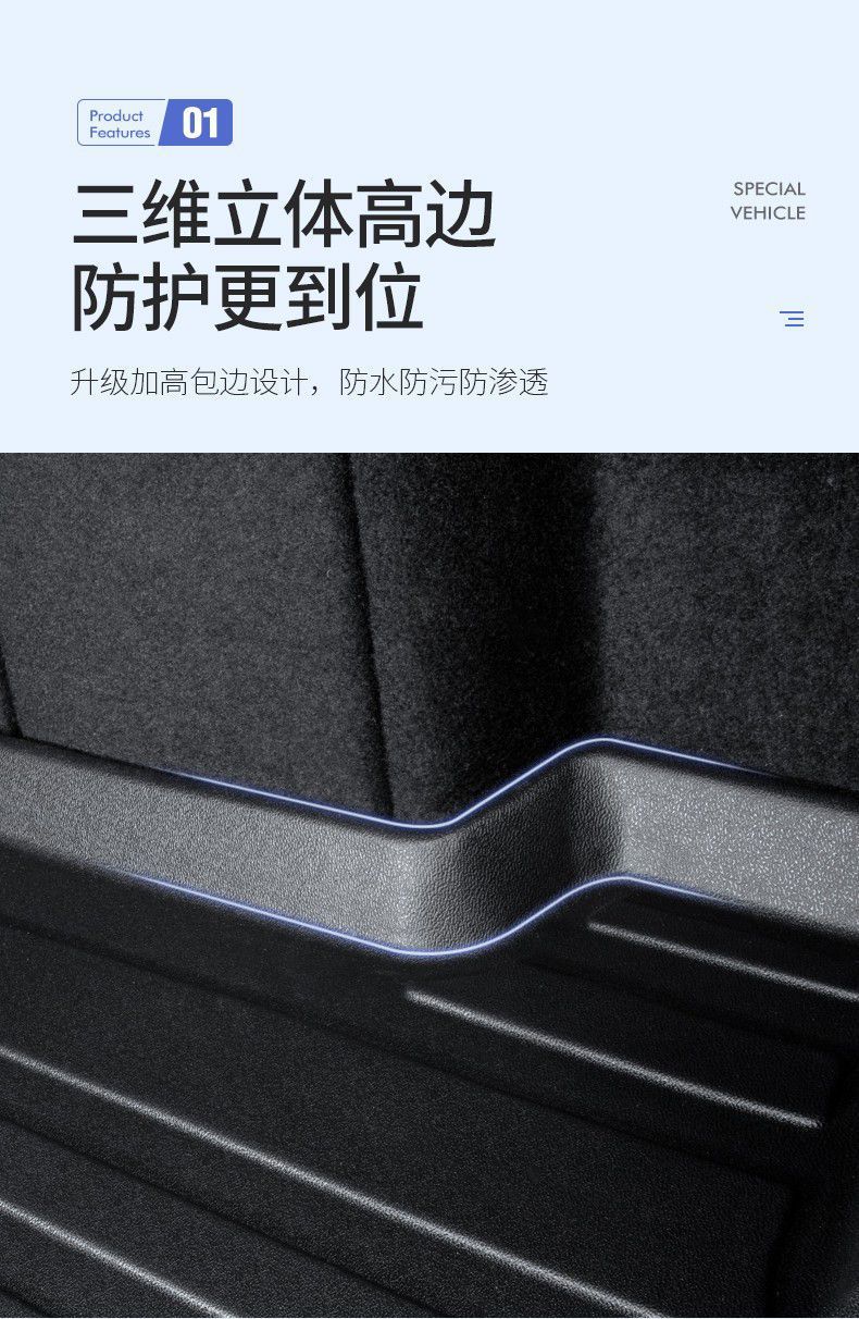 Suitable for Tpe25 24 Mercedes-Benz Eqb260 Five-Seven-Seater Special Tpe Trunk Mat Car Supplies Trunk Mat