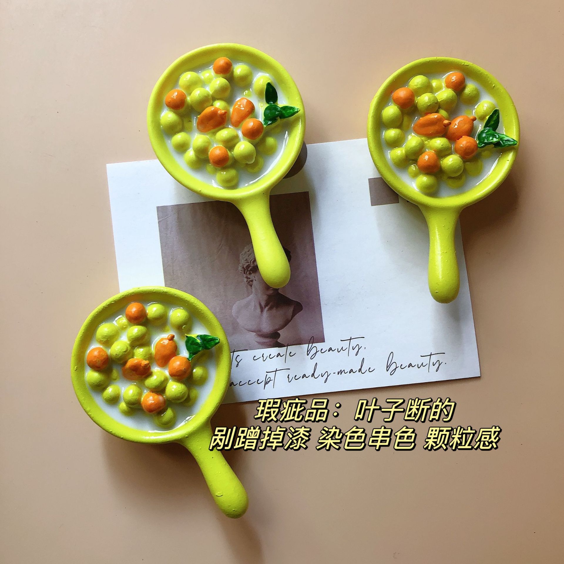 Alimentos y juegos serie creativa simulación tridimensional gourmet huevo pan café azúcar calabaza desayuno resina decorativa refrigerador pegatinas