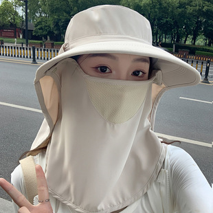 All-round sun hat breathable face mask neck protection integrated sun hat UV protection outdoor sun hat for women in summer