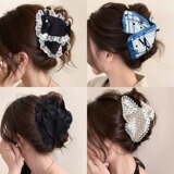 Ретро высокая заколка-крабик, большая акула, заколка для волос, аксессуар для волос, изысканный стиль, новая коллекция