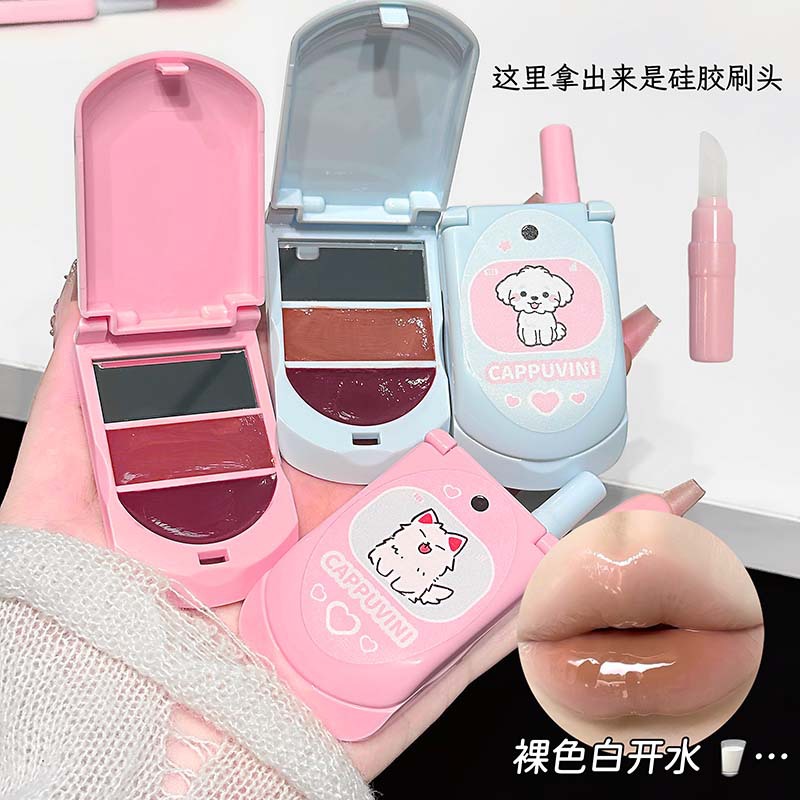 CAPPUVINI Touch Screen Honey Solid Lips Water Light Moisturizing Lips Clear False Natural Otoño Invierno Esmalte labial image 3