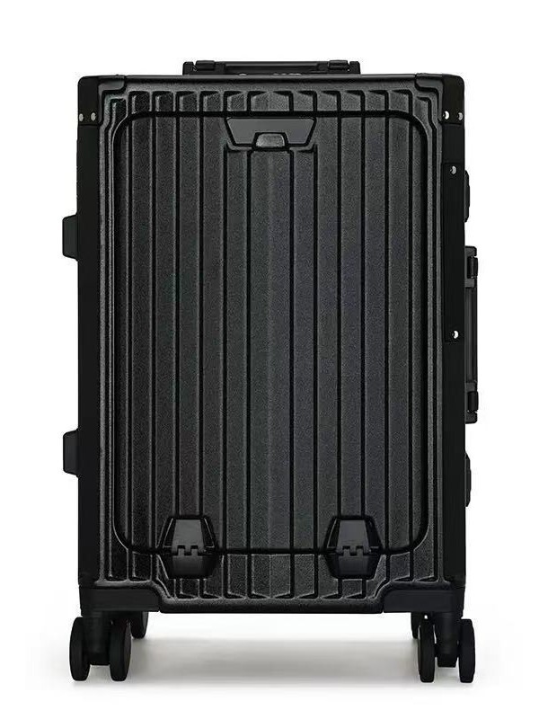 Multifuncional de Apertura frontal de equipaje PC marco de aluminio 20 pulgadas caja de embarque contraseña maleta recargable caja de la carretilla Al Por Mayor