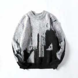 TAOP&ZA秋冬新款男装美式高街软糯休闲针织衫宽松线衣毛衣