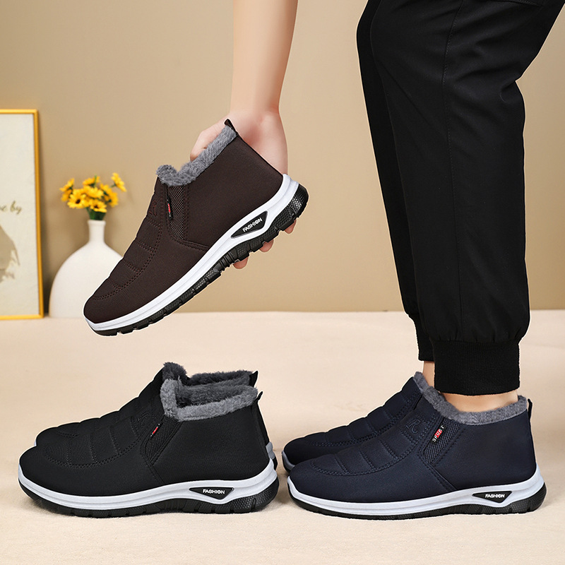 Zapatos de algodón, procesamiento de generación de hombres, nuevos zapatos de algodón de mediana edad y ancianos en invierno, envío de generación transfronteriza, botas de nieve de mediana edad y ancianos