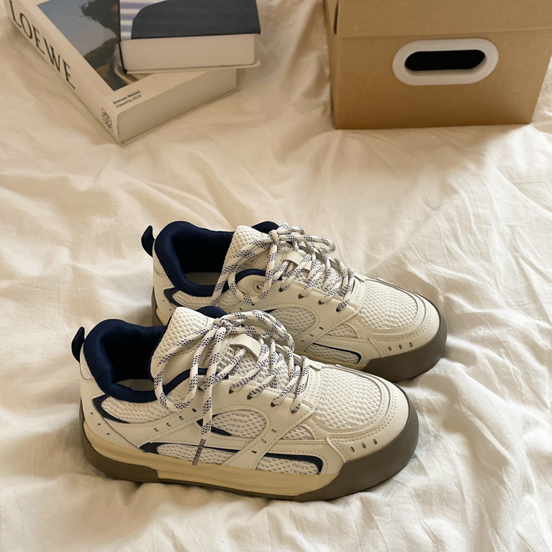 Lulu Egg Casual Sneakers Women's 2025 New Spring All-match Korean Niche Shoes Thick Sole Small White Shoes Trendy