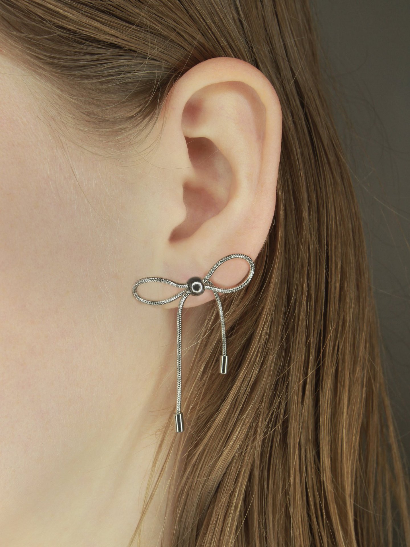 Ear Studs Classification 1 Pair Casual Modern Style Bow Knot Titanium Steel Ear Studs