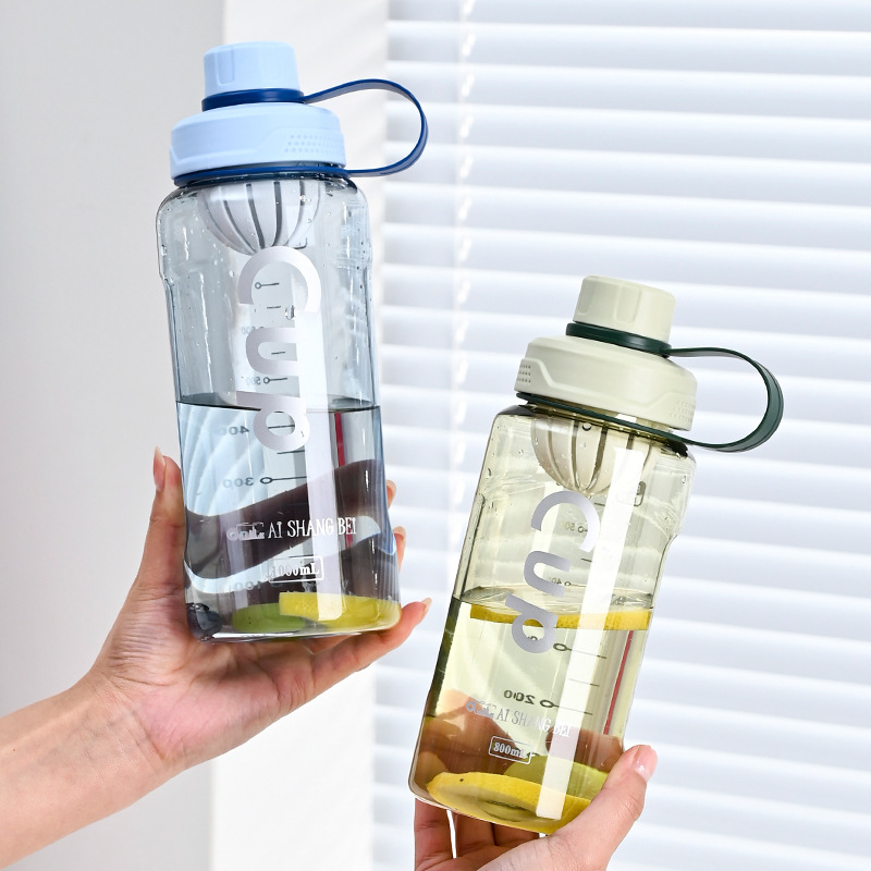 Deportes y acondicionamiento físico estudiantes masculinos y femeninos portátiles resistentes a altas temperaturas taza de agua de gran capacidad con té al aire libre para hacer té