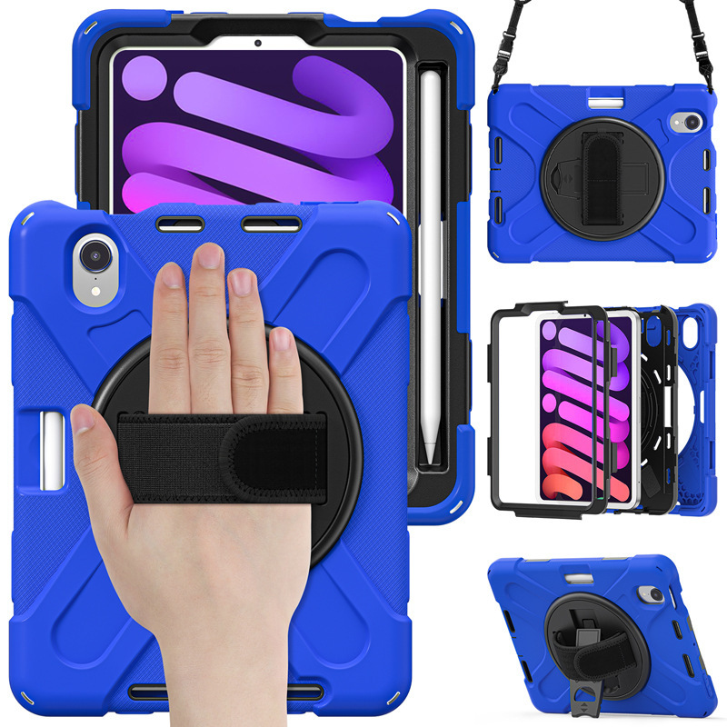 Suitable for iPad Mini6 2021 Pirate King Silicone Pc Stand Protective Case Hand Strap Strap iPad Tablet Case