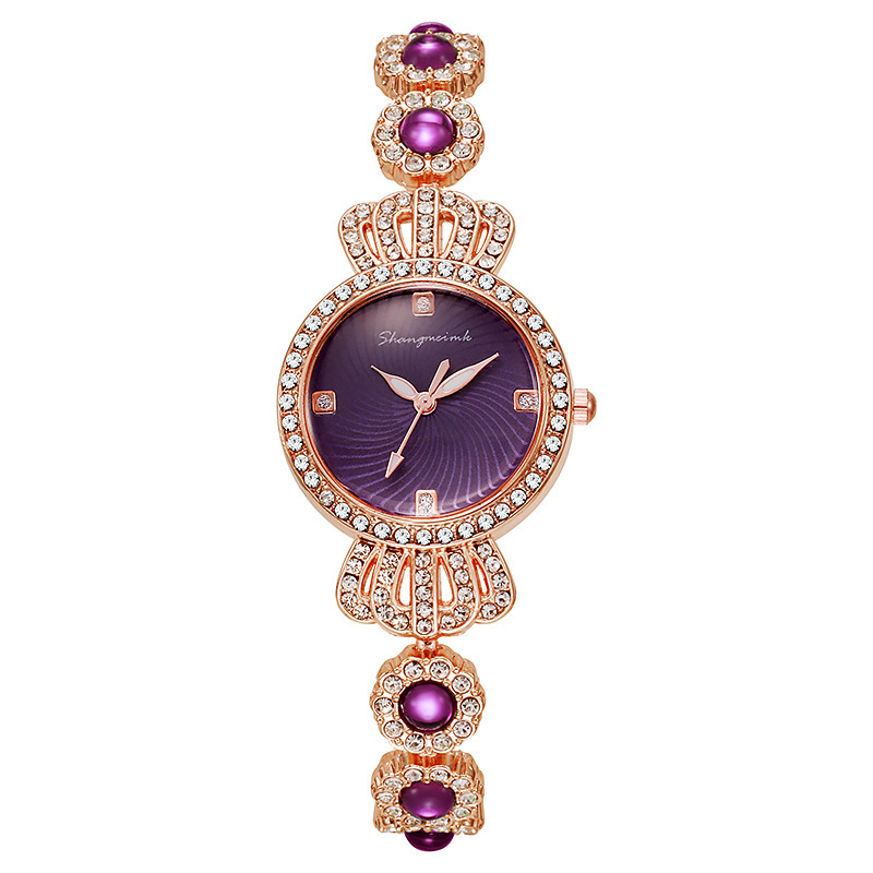 Douyin Live Calcedonia Reloj de pulsera Corona Joyería Moda Reloj para mujer Reloj para mujer Reloj de cuarzo