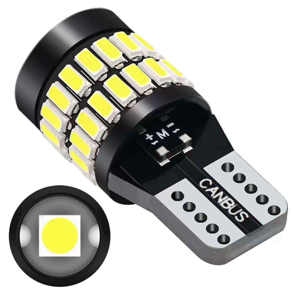 Luz indicadora de ancho T10 Shangxian para coche, bombilla LED con lente de decodificación 36SMD+3014, luz de instrumentos, luz de matrícula