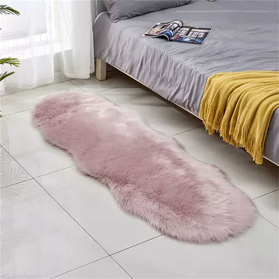 Avtomobil döşəmə paspasları, Plush Carpet European-style Floor - light-pink-60x-90cm-two-round