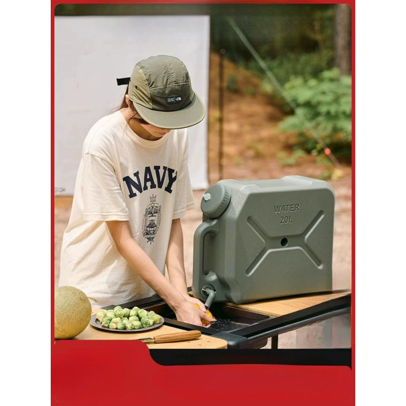 Ведро для хранения воды в стиле кемпинга на открытом воздухе с встроенным краном, бытовой портативный резервуар для воды большой емкости, самостоятельное вождение BH другие