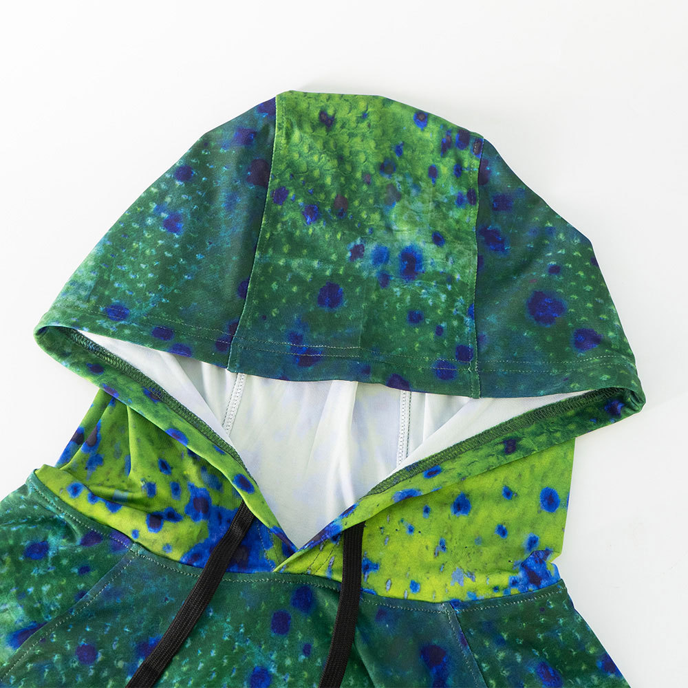 连帽钓鱼服防晒服 夏季冰丝透气速干钓鱼服 防蚊防紫外线垂钓服