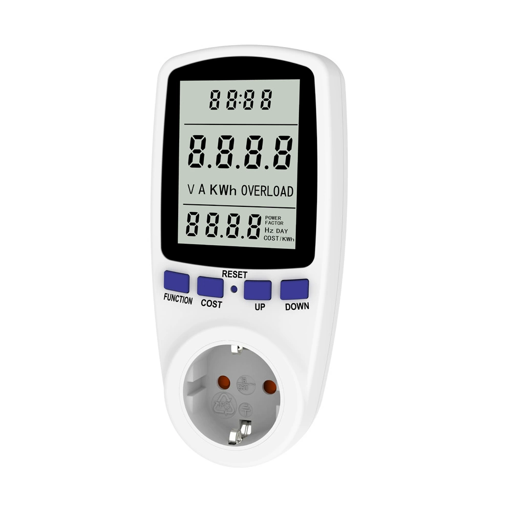 Европейские электрические измерительные розетки Разъемы силовых приборов Power Energy Meter