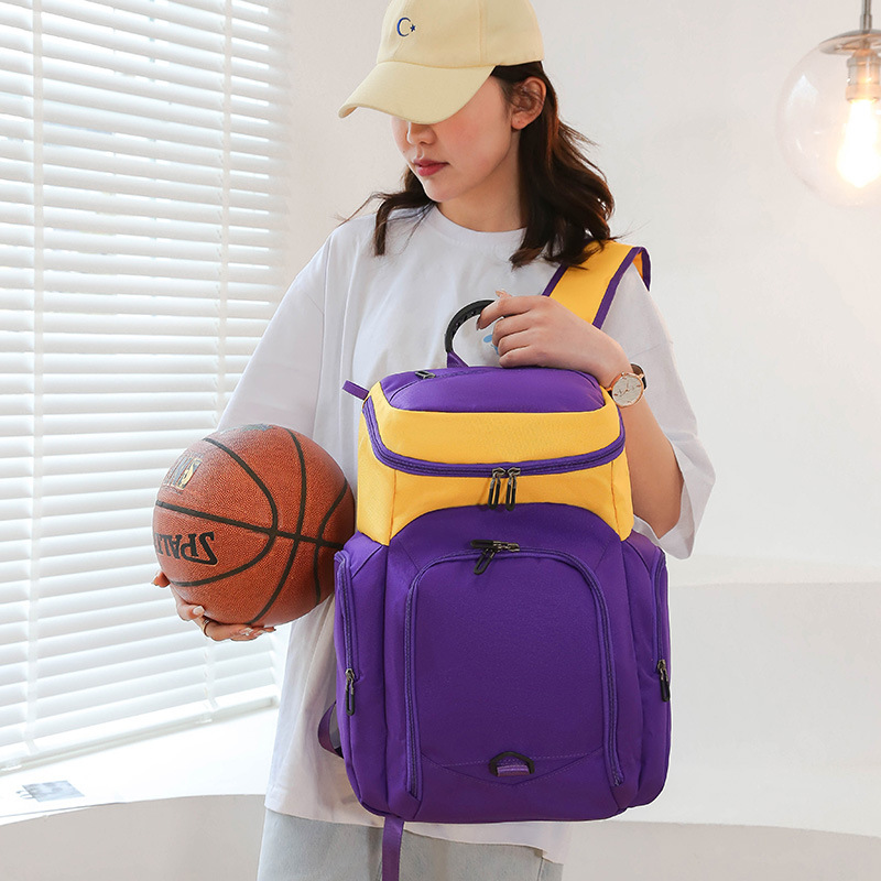 Nueva mochila de color Oxford antiespiración mochila de entrenamiento multifuncional de baloncesto