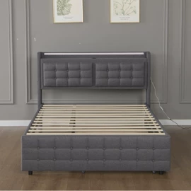 布艺床;皮艺床;板式床