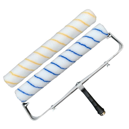 Venta directa de fábrica, brocha de pintura de exportación, rodillo de pintura de microfibra de poliéster con soporte retráctil de aleación de aluminio de 18 pulgadas