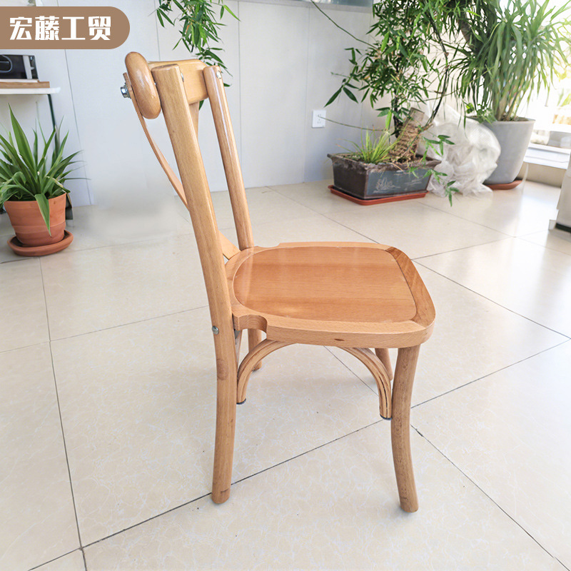 silla de madera de haya silla de ocio simple silla de casa silla de comedor nórdica al por mayor silla de comedor retro
