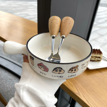 手柄碗韩国陶瓷男女学生宿舍沙拉碗甜品碗烘焙焗饭碗儿童洋聚贸易