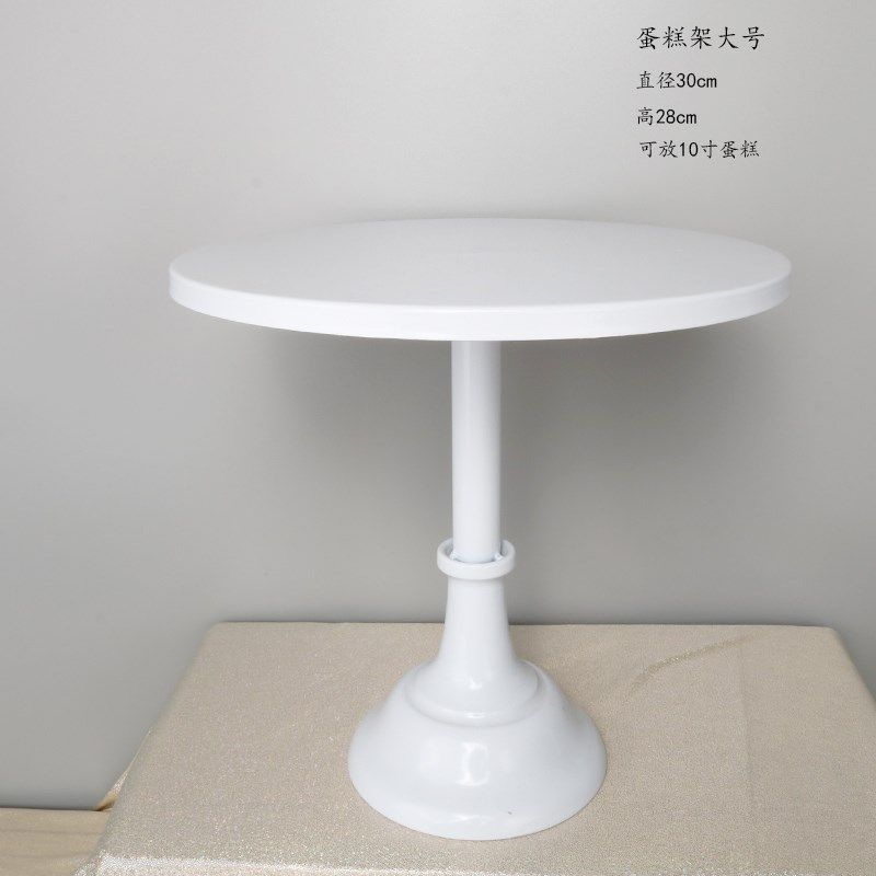 Tabla de postre de hierro forjado blanco pastel decoración estante de exhibición bandeja de boda estante de té de la tarde refrigerio estante comida fría pausa de té image 9