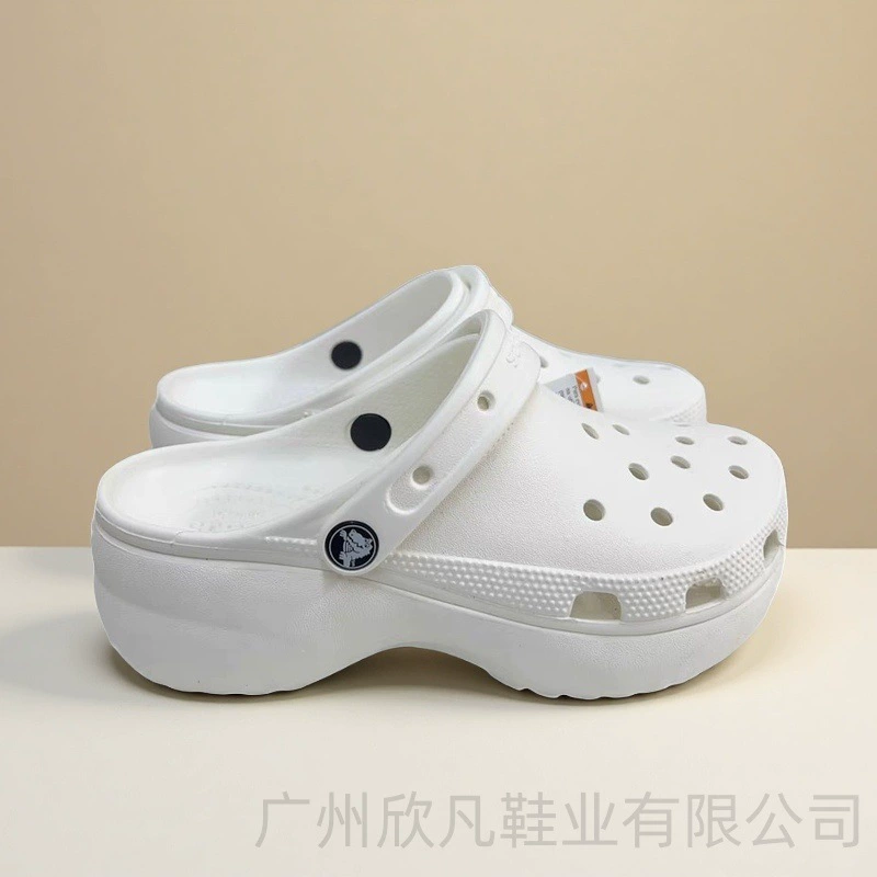 Обувь Cloud Puff Croc (Original Cross) для девочек — толстая подошва, повышающая, противоскользящие пляжные сандалии