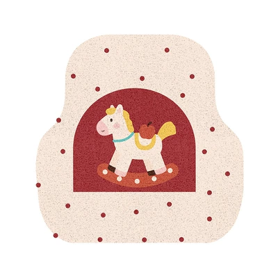 Universal Foot Pad | Small Cars, Interior Decoration for Girls - wave-point-rocking-horse-rear-foot-pad