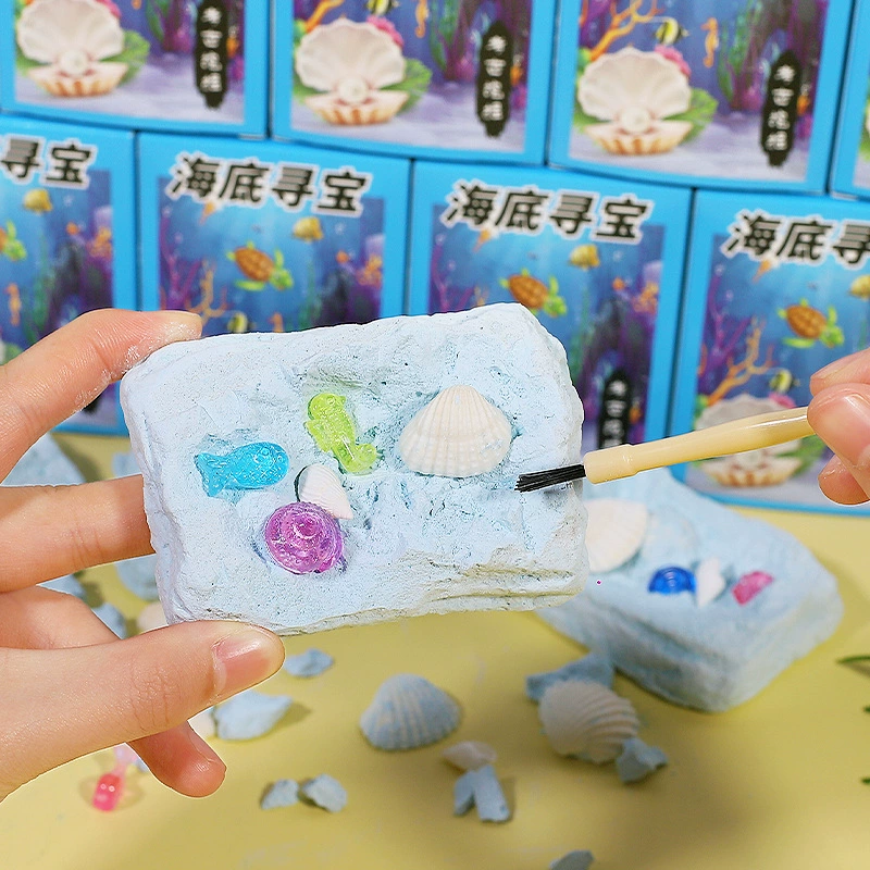 Археологическая морская игрушка для мальчиков и девочек, с камнем, handmade, археологические раскопки
