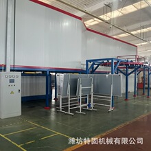 太陽能路燈靜電塗裝設備 壁燈噴塗流水線 固化設備靜電粉末噴粉房