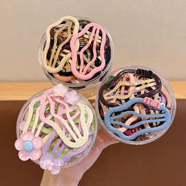 儿童渐变色云朵发夹女童侧边夹子后脑勺发卡小女孩镂空碎发夹BB夹