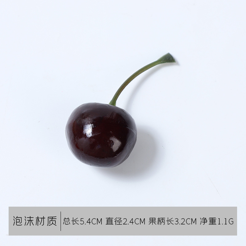 Strict selection of foam indoor home soft decoration props living room ornaments simulation fruit cherries model simulation Cherry