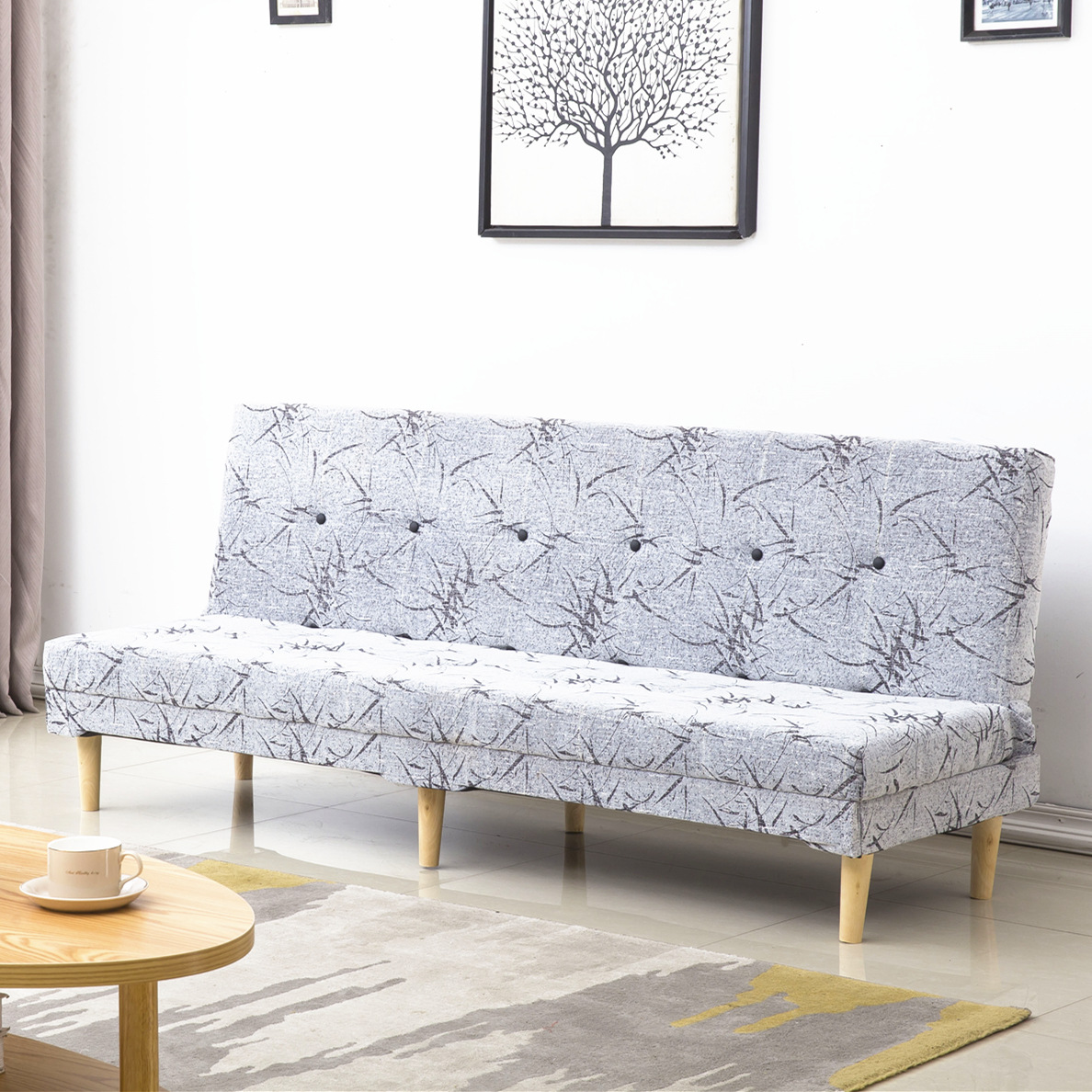 Fábrica directa sofá pequeño tipo simple cama plegable alquiler de alquiler económico esquina sala de estar dormitorio tienda al mediodía